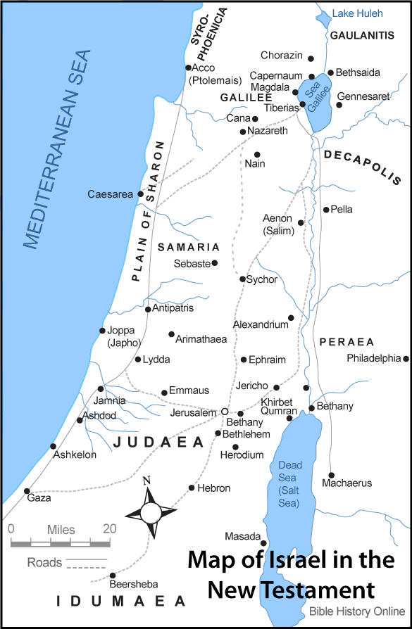 Distances from Jerusalem - Bible Study Tools | WednesdayintheWord.com