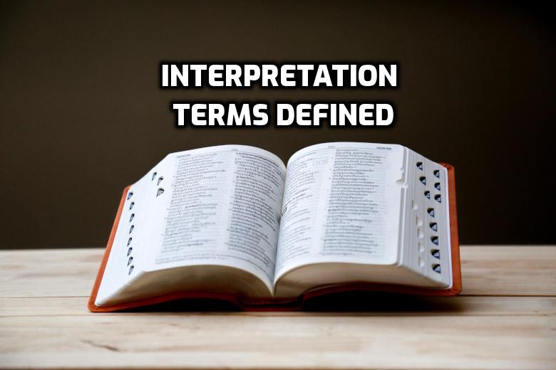 Interpretation terms defined | WednesdayintheWord.com
