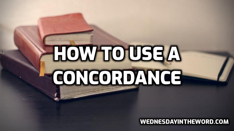 How to use a concordance