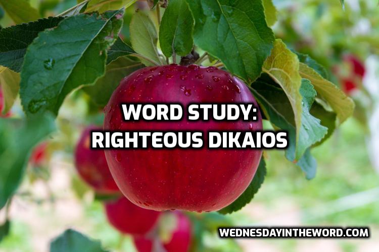 Word study: righteous, dikaios | WednesdayintheWord.com