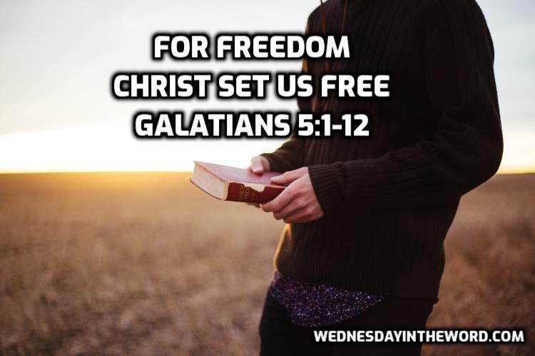 09 Galatians 5:1-12 For freedom Christ set us free - Bible Study | WednesdayintheWord.com