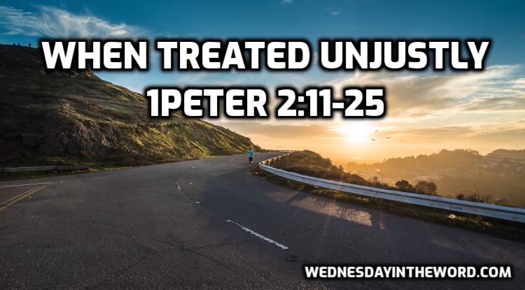 05 1Peter 2:11-25 When you’re treated unjustly - Bible Study | WednesdayintheWord.com