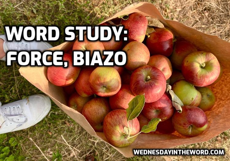 Word Study: force, biazo - Bible Study Tools | WednesdayintheWord.com