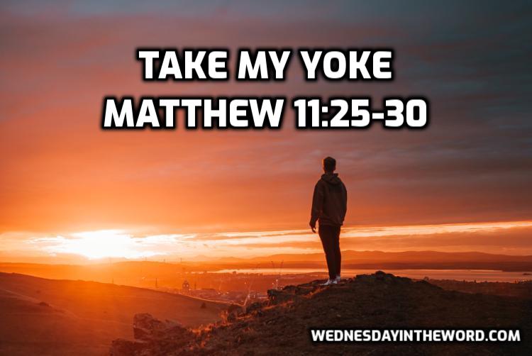 62 Matthew 11:25-30 Take my yoke - Bible Study | WednesdayintheWord.com